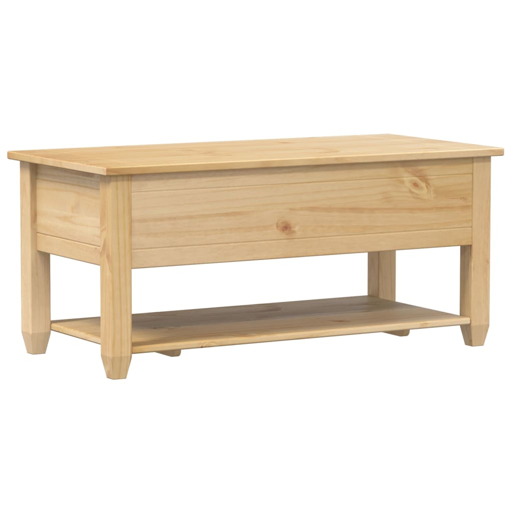 Coffee Table with Drawers "Corona" 100x48x45 cm Solid Wood Pine