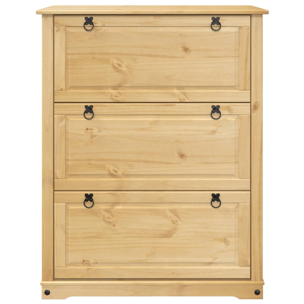 Shoe Cabinet "Corona" 99x32x124,5 cm Solid Wood Pine