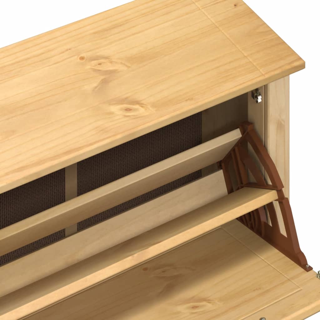 Shoe Cabinet "Corona" 99x32x163,5 cm Solid Wood Pine