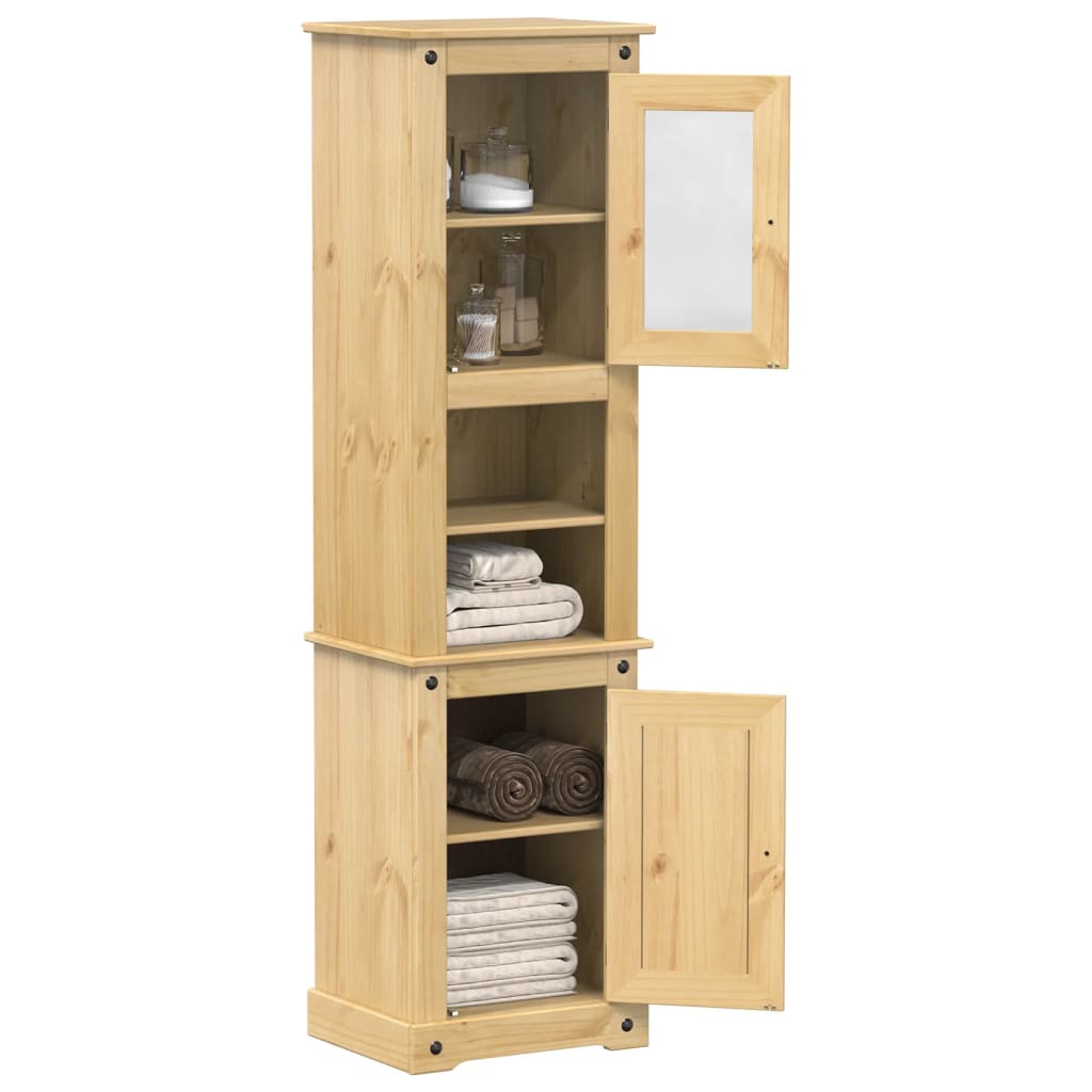 Bathroom Cabinet "Corona" 50x40x185 cm Solid Wood Pine