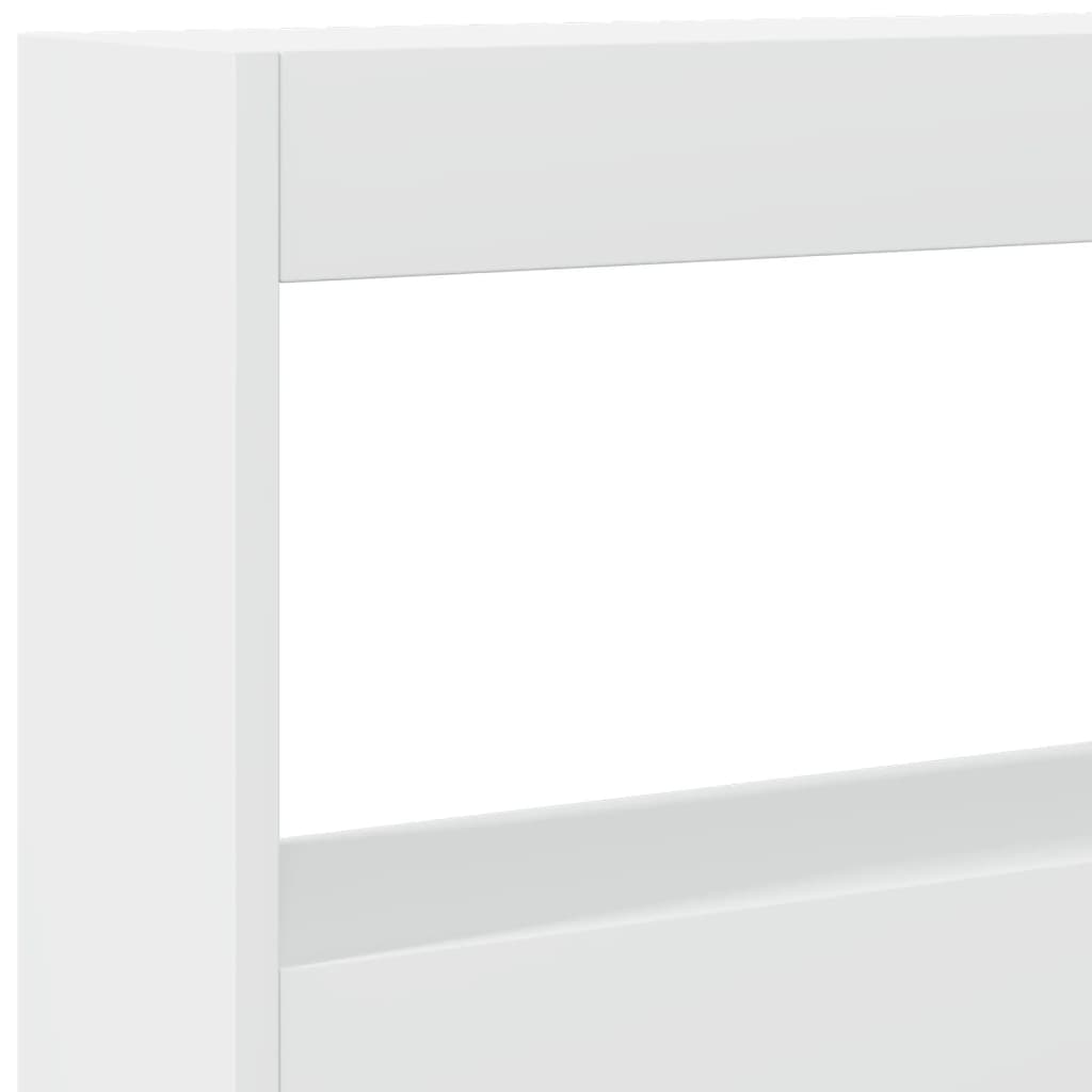vidaXL Headboard Cabinet with LED White 160x17x102 cm