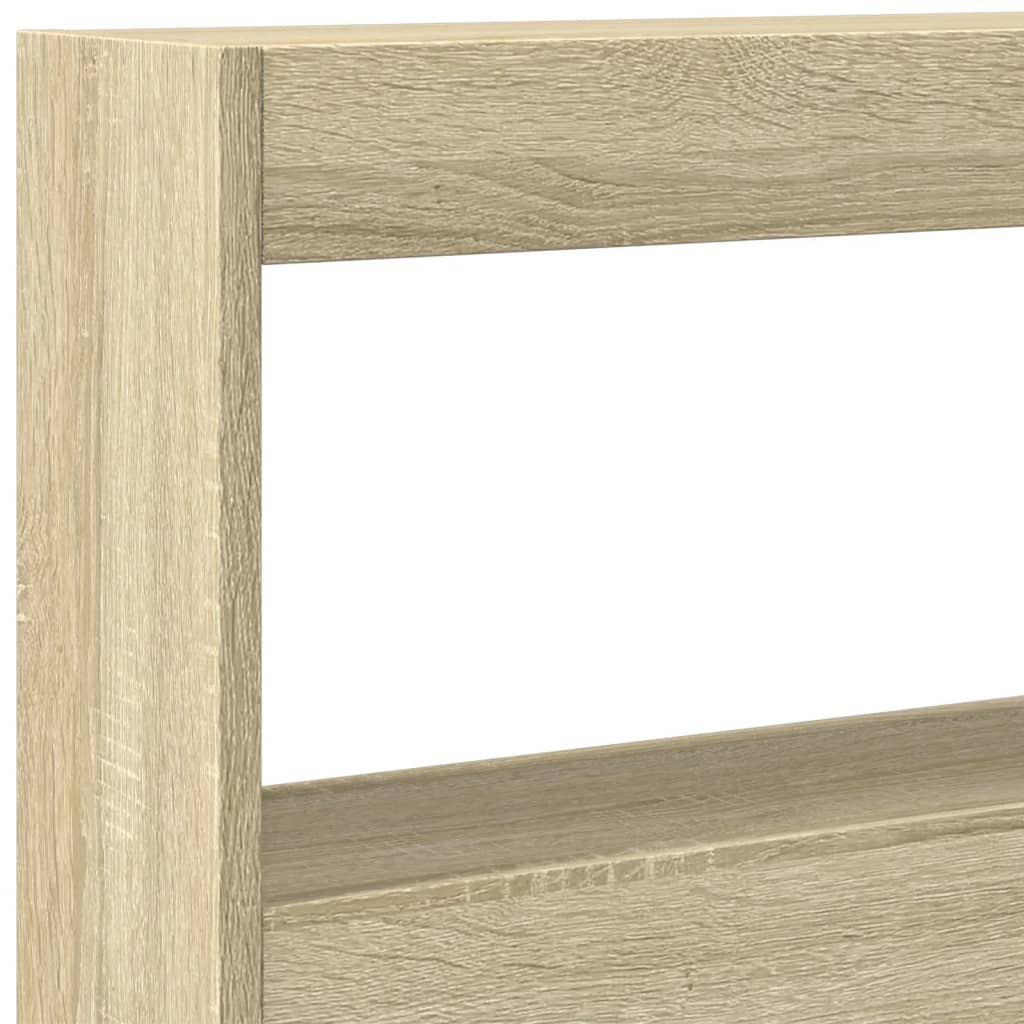 vidaXL Headboard Cabinet with LED Sonoma Oak 160x17x102 cm