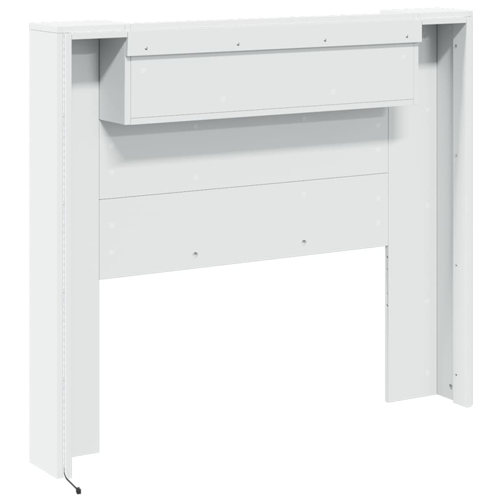 vidaXL Headboard Cabinet with LED White 120x16.5x103.5 cm