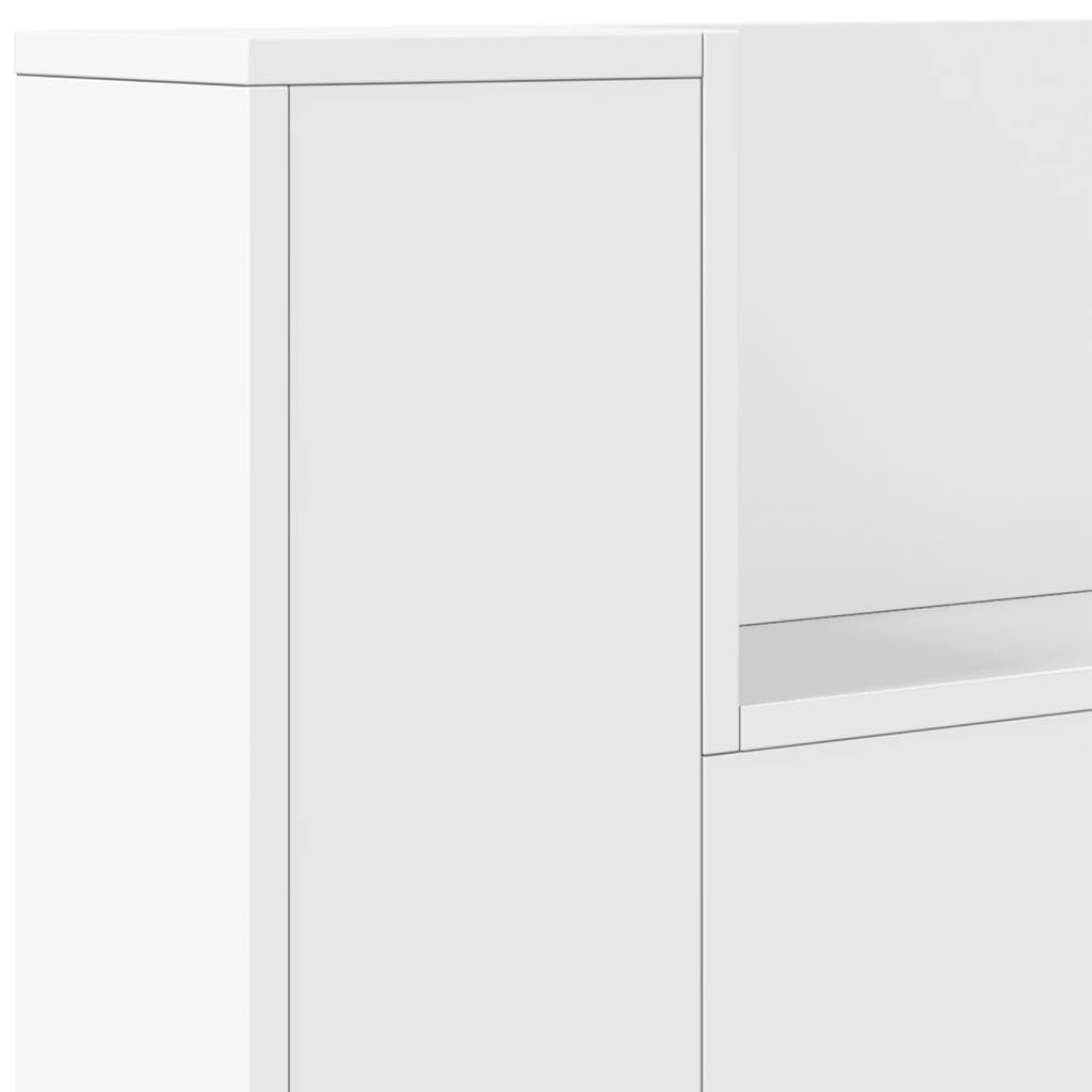 vidaXL Headboard Cabinet with LED White 160x16.5x103.5 cm