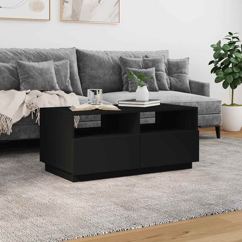 Coffee Table | Black | Engineered wood | 90 cm x 49 cm x 40 cm