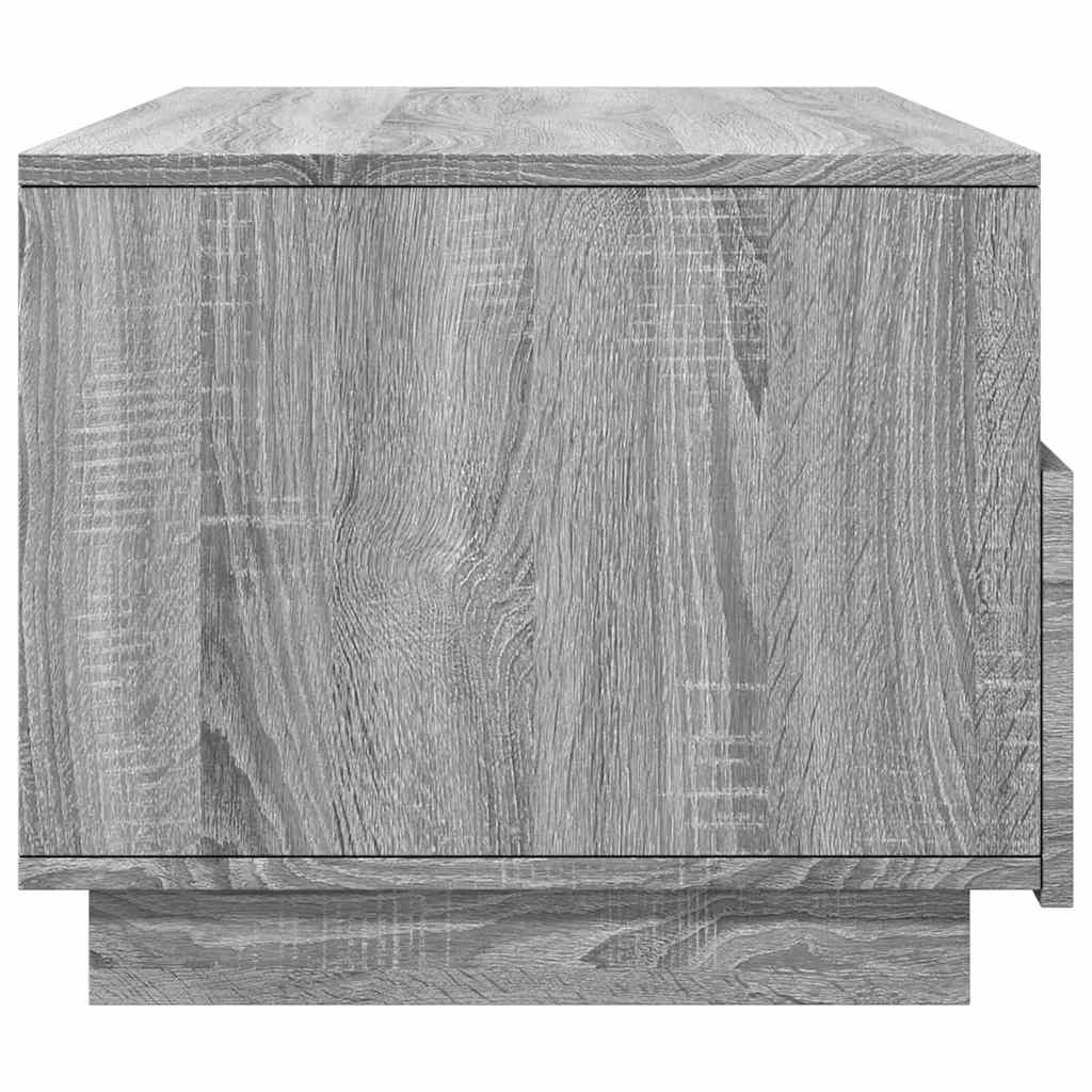 Coffee Table with LED Lights Grey Sonoma 90x49x40 cm