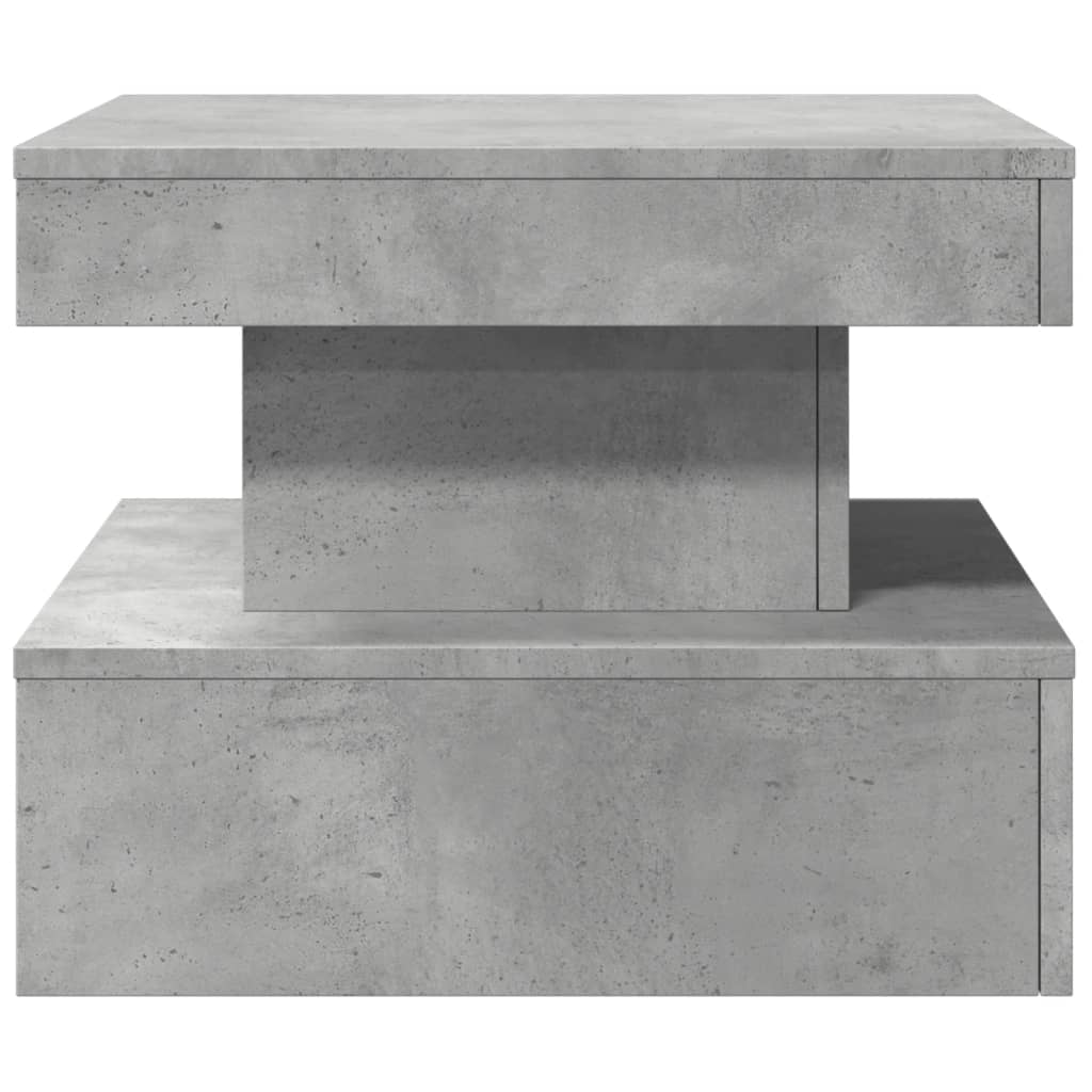 vidaXL Coffee Table with LED Lights Concrete Grey 50x50x40 cm