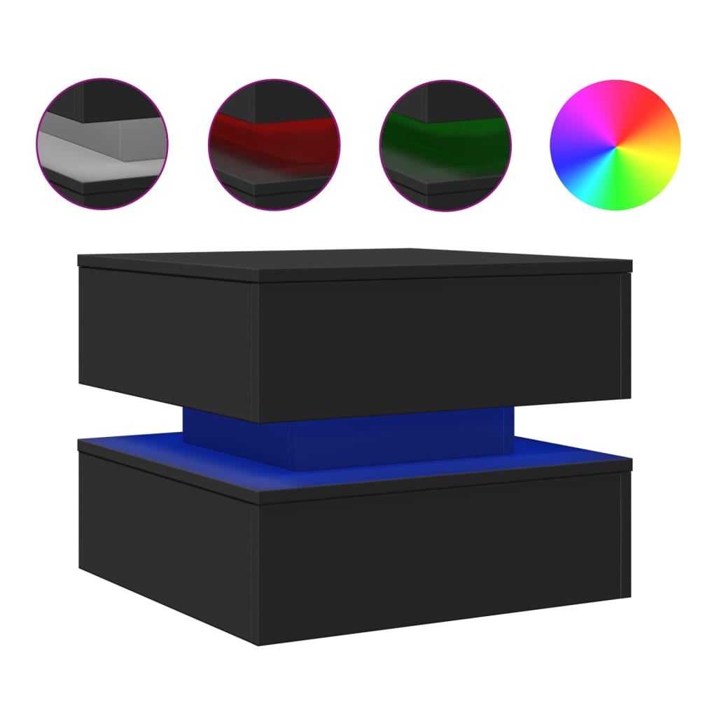 Coffee Table | Black | Engineered wood | Low | Coffee Table | Square