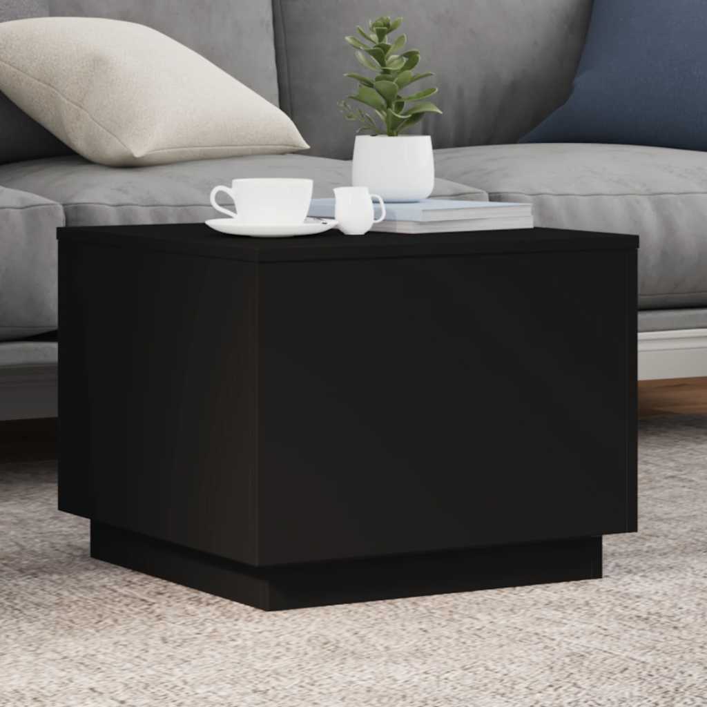 Coffee Table | Black | Engineered wood | 50 cm x 50 cm x 40 cm