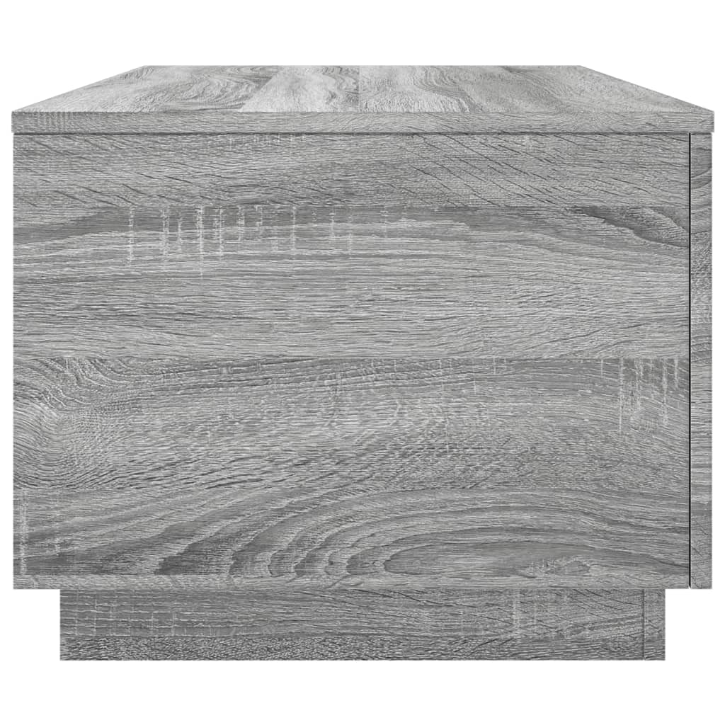 Coffee Table with LED Lights Grey Sonoma 90x50x40 cm
