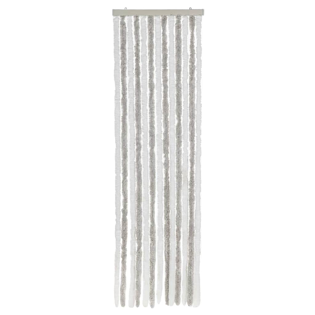 Fly Curtain Light Grey and White 56x185 cm Chenille