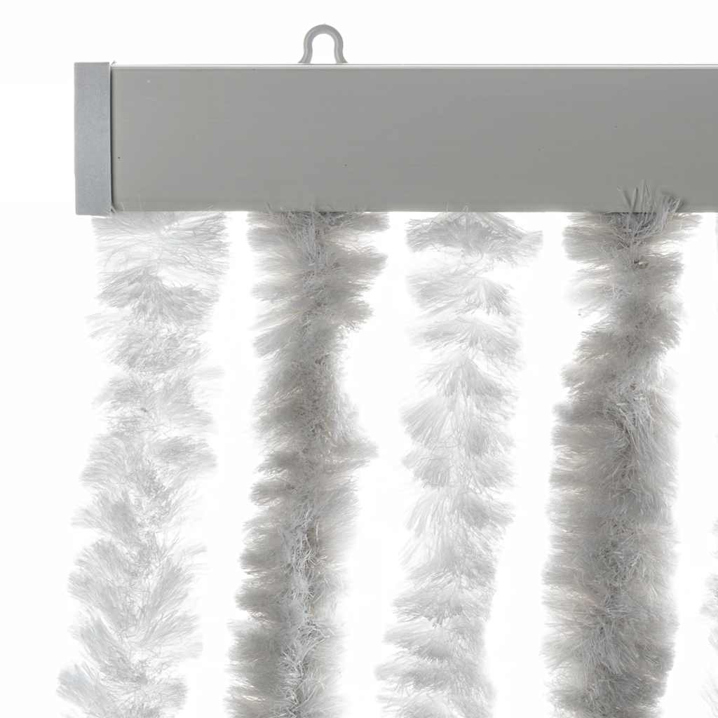 Fly Curtain Light Grey and White 56x200 cm Chenille
