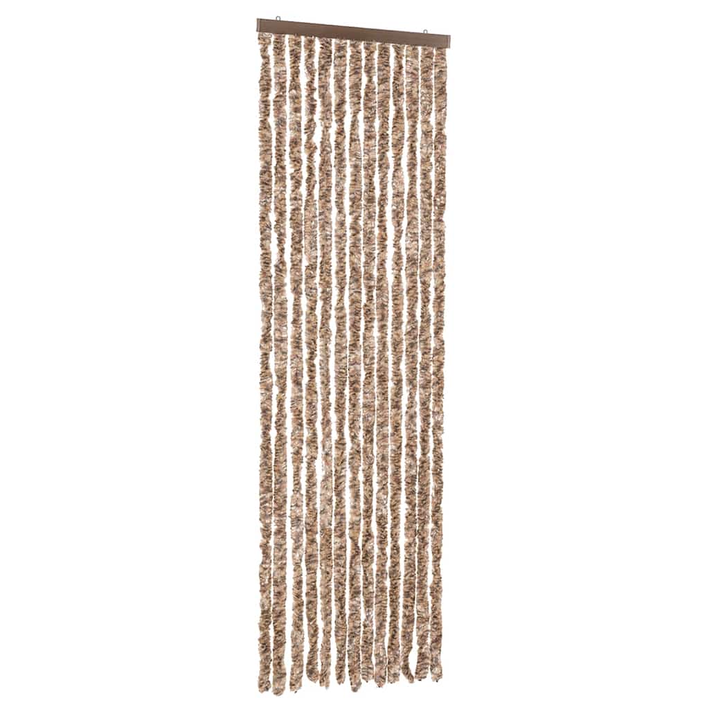 Fly Curtain Beige and Dark Brown 56x185 cm Chenille