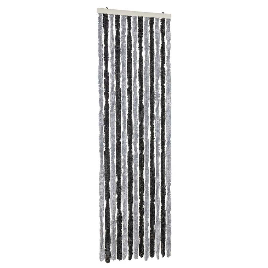 Fly Curtain Grey and Black 56x185 cm Chenille