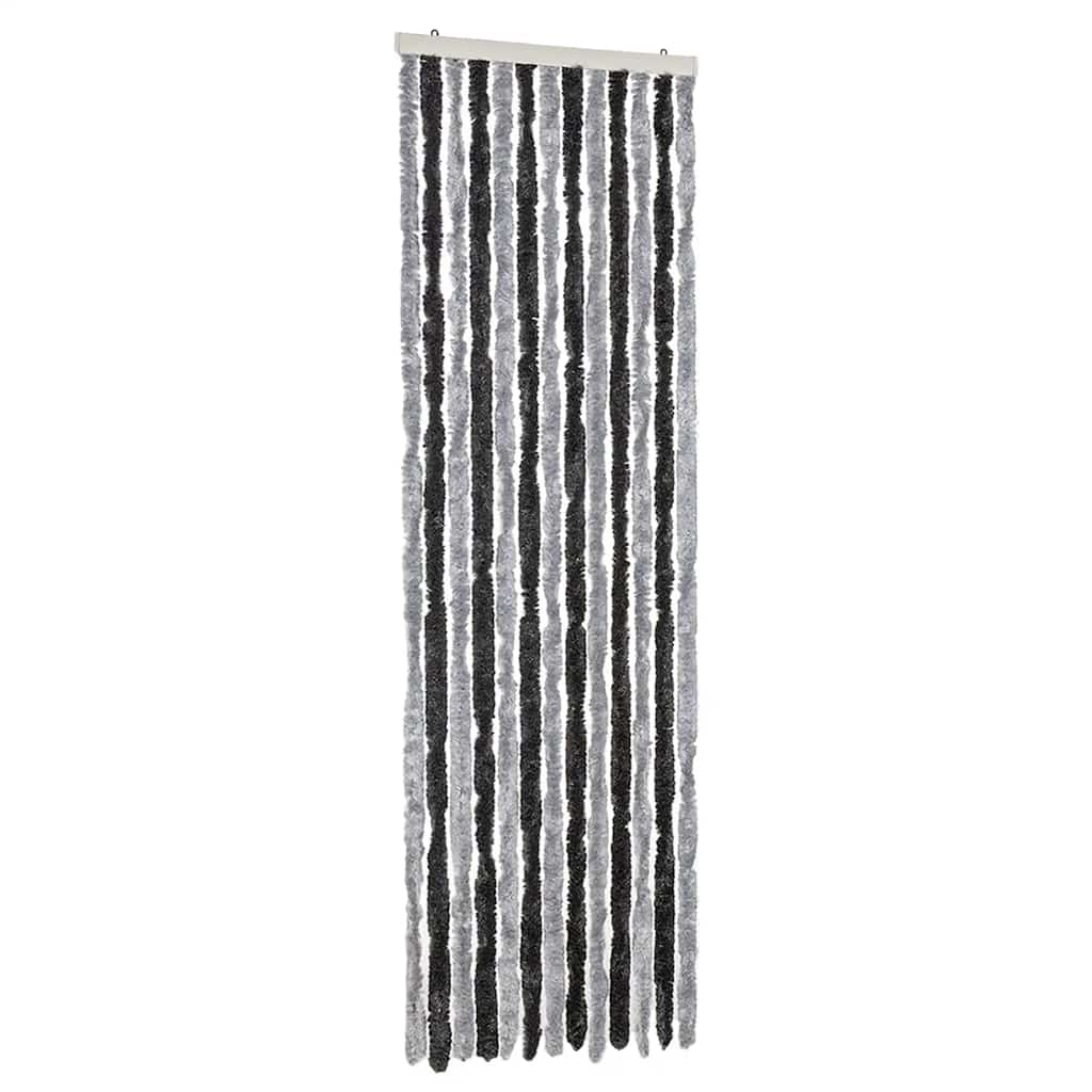 Fly Curtain Grey and Black 56x200 cm Chenille