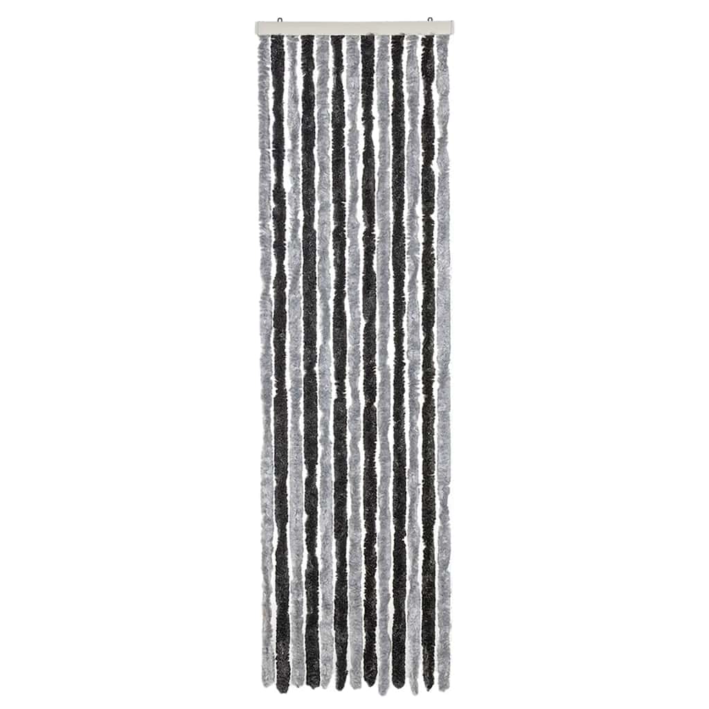 Fly Curtain Grey and Black 56x200 cm Chenille
