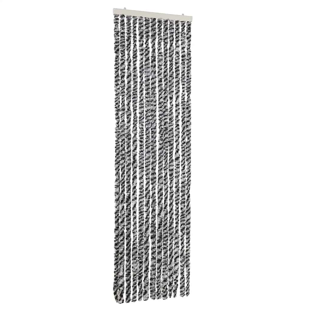 Fly Curtain Grey and Black and White 56x200 cm Chenille