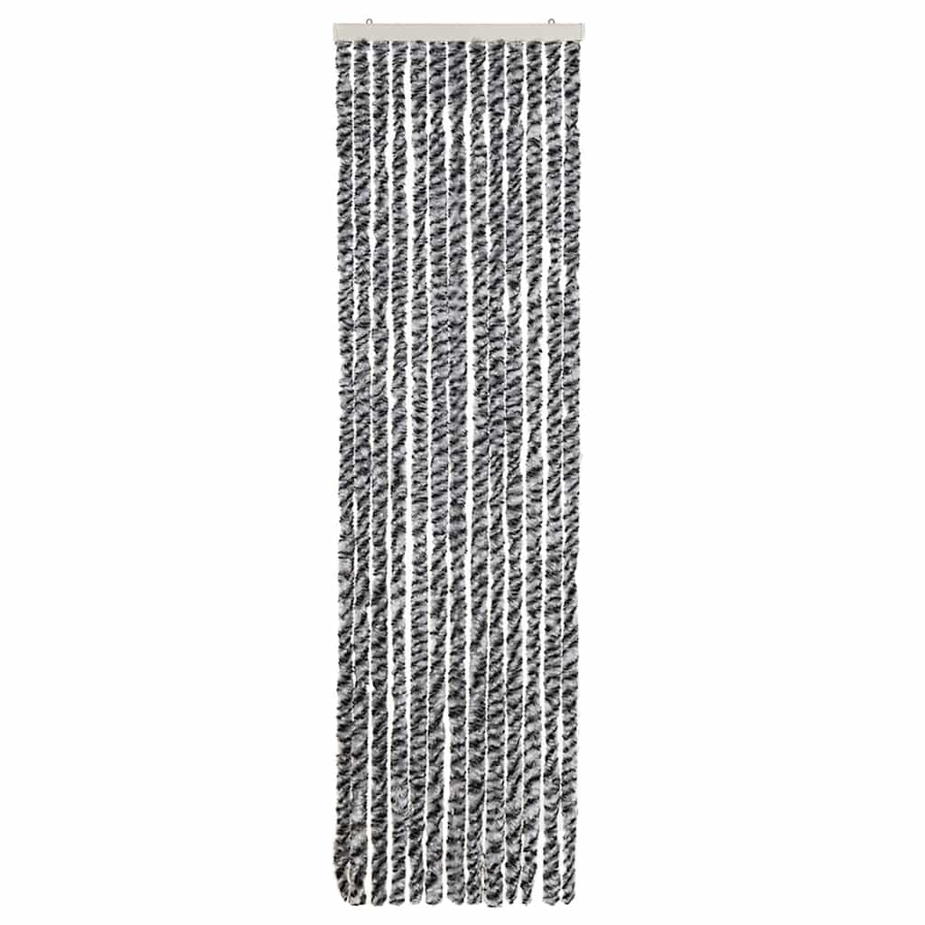 Fly Curtain Grey and Black and White 56x200 cm Chenille