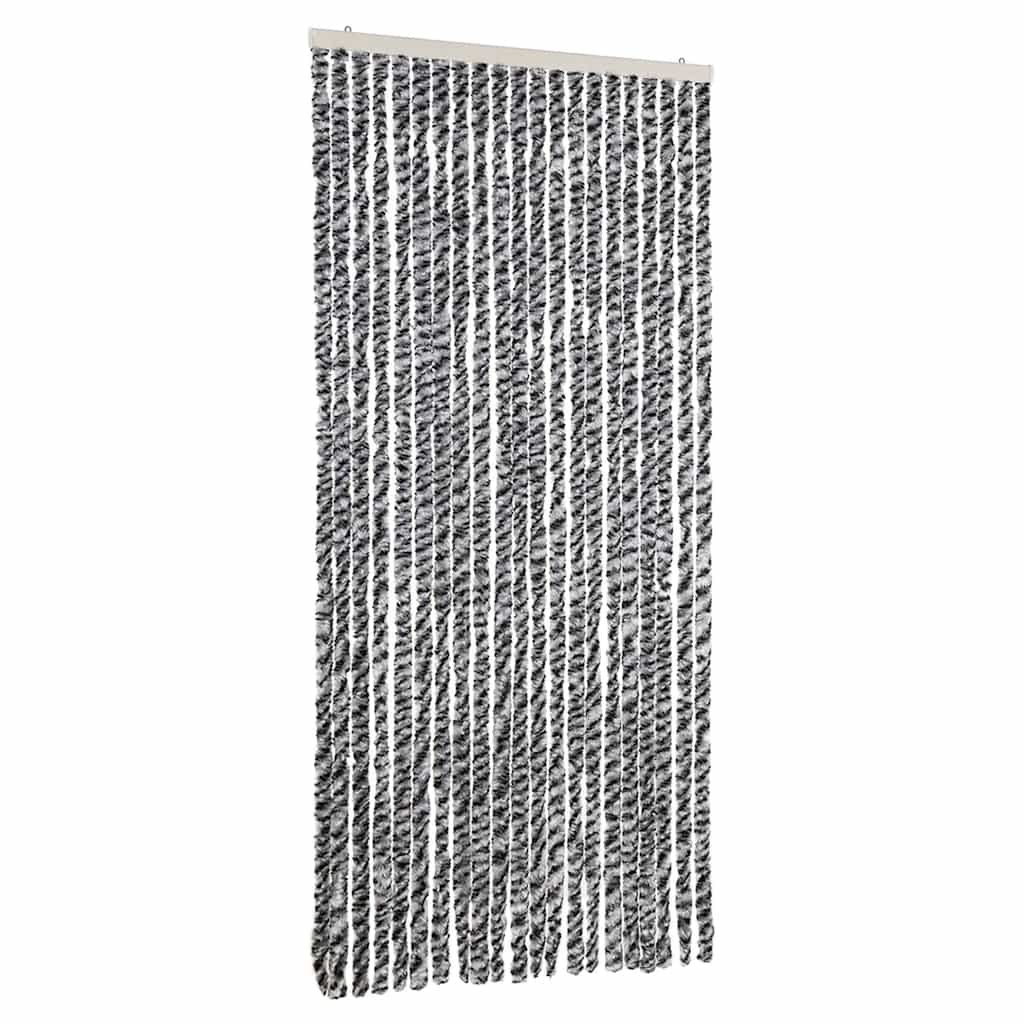 Fly Curtain Grey and Black and White 90x200 cm Chenille