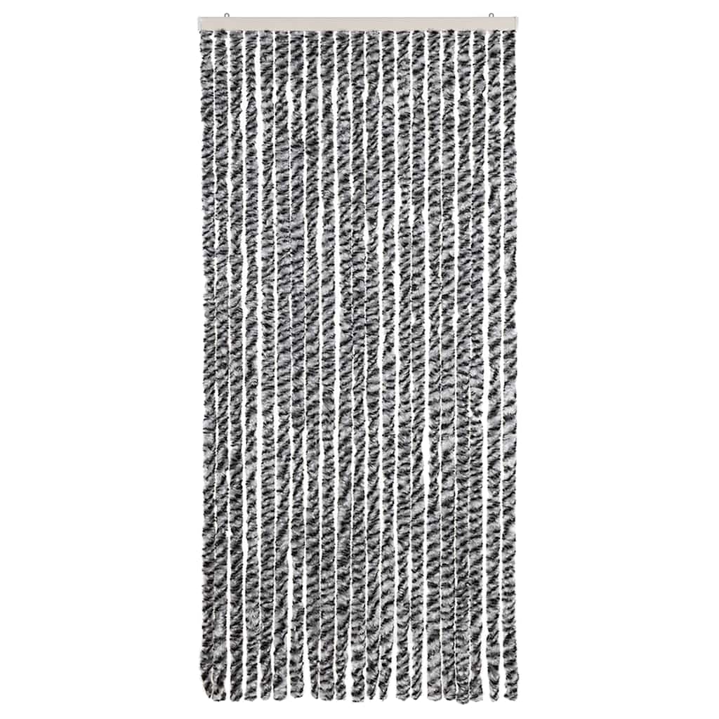 Fly Curtain Grey and Black and White 90x200 cm Chenille