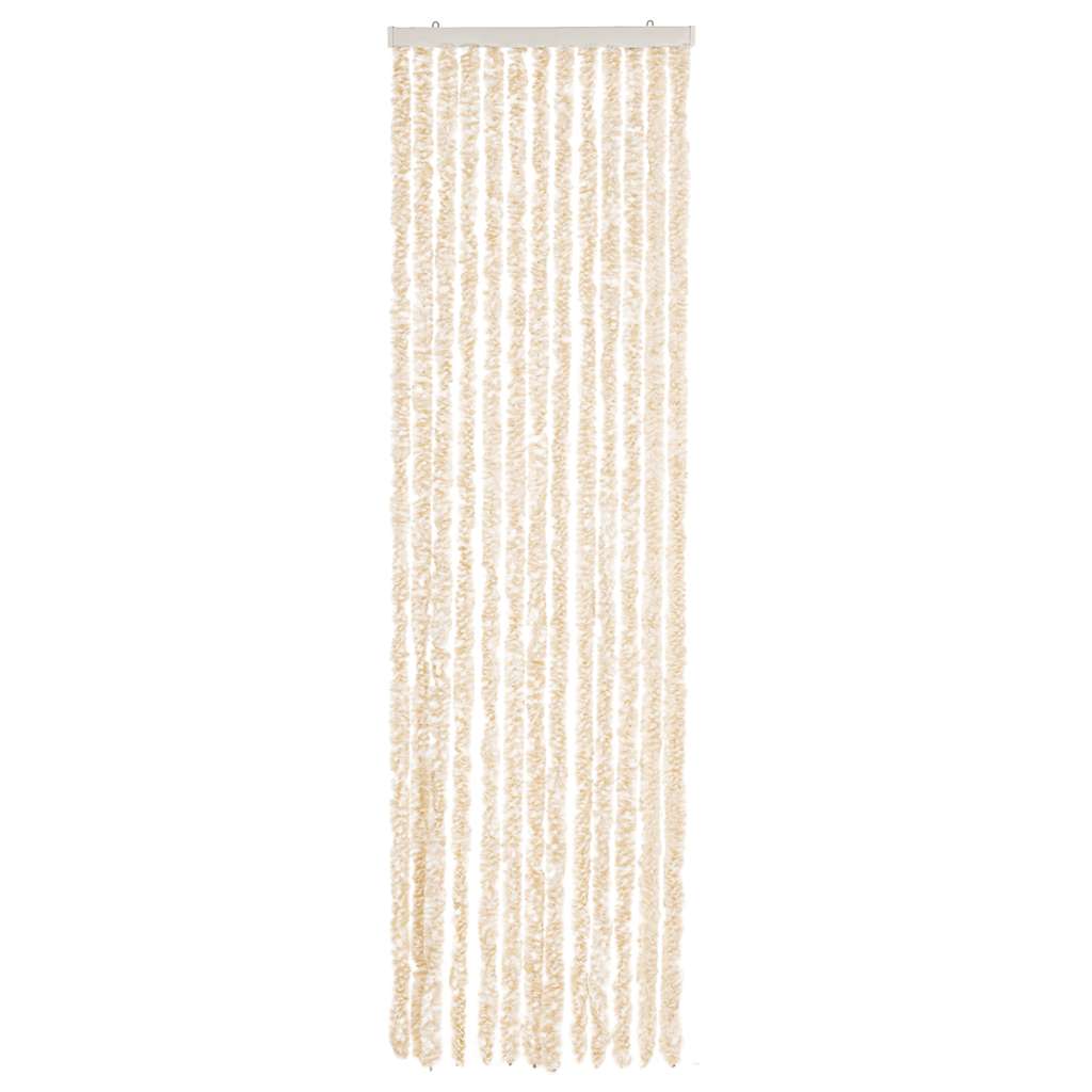 Fly Curtain Beige and White 56x200 cm Chenille