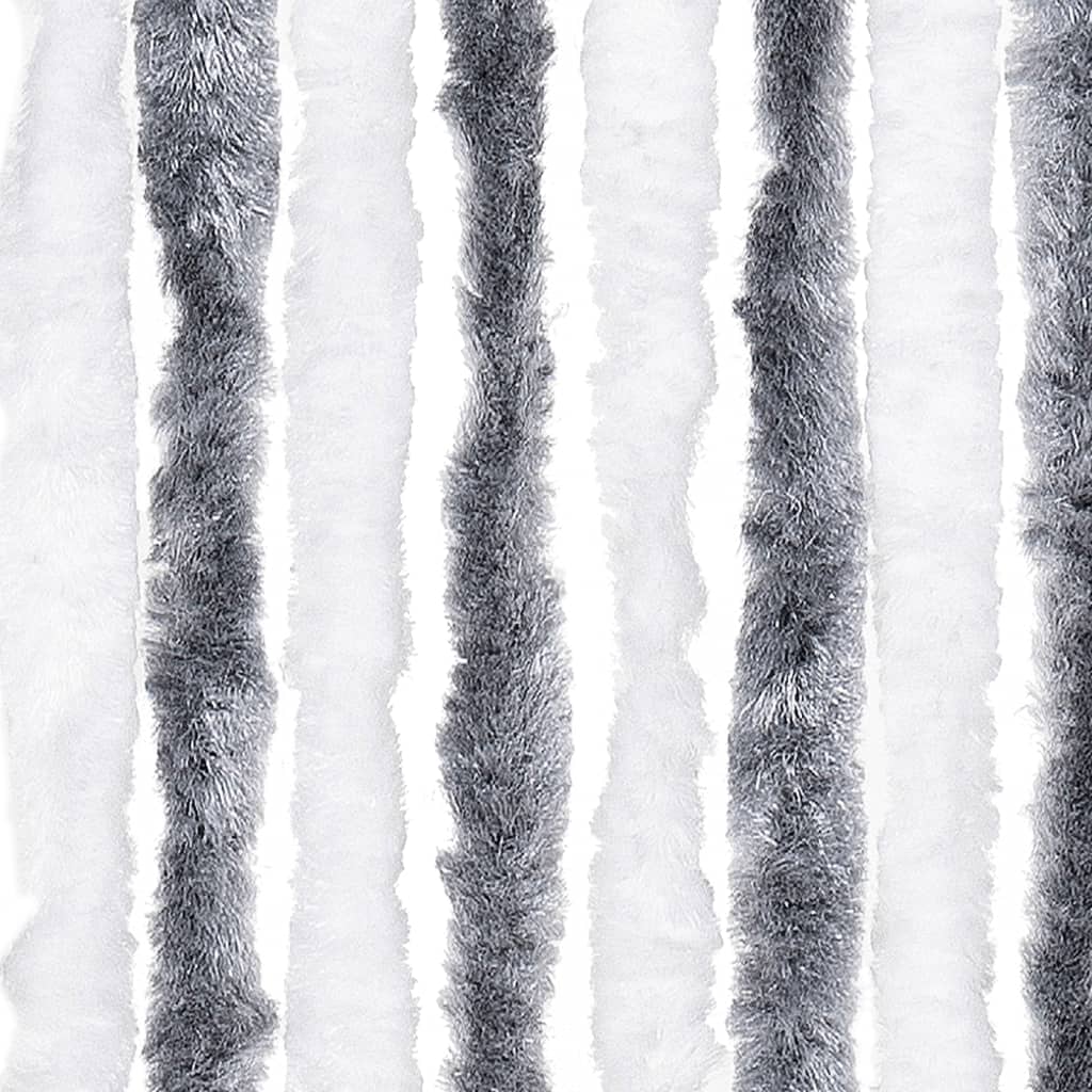 Fly Curtain Grey and White 100x200 cm Chenille