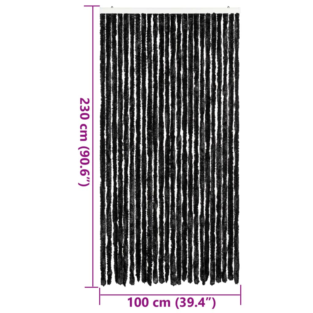 Fly Curtain Anthracite 100x230 cm Chenille