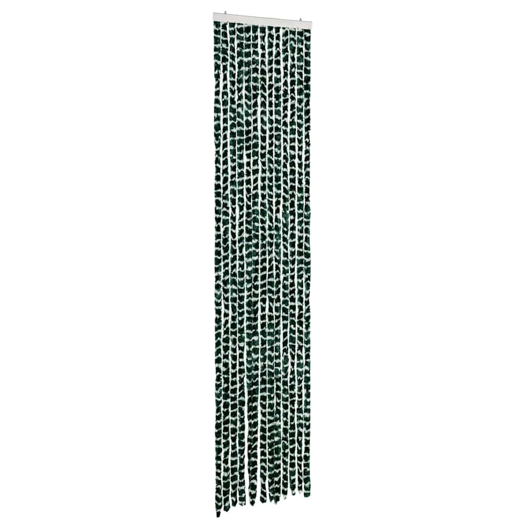 Fly Curtain Green and White 56x200 cm Chenille
