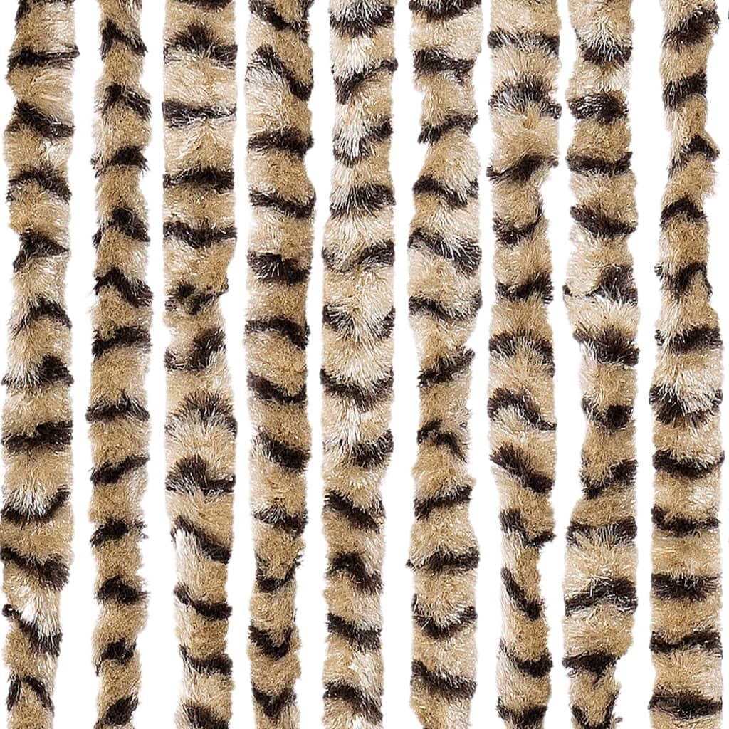 Fly Curtain Beige and Brown 90x200 cm Chenille