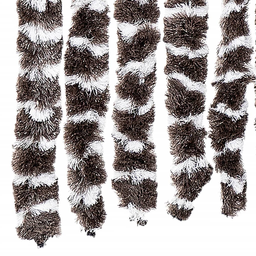 Fly Curtain Brown and White 90x200 cm Chenille