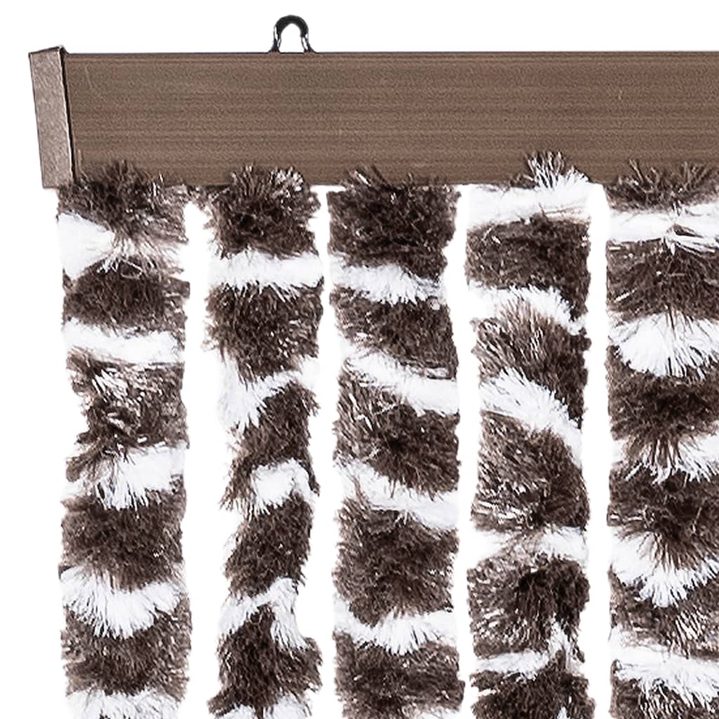Fly Curtain Brown and White 100x230 cm Chenille