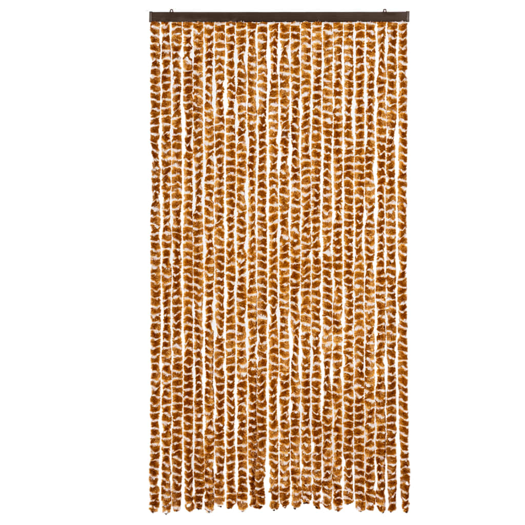 Fly Curtain Ochre and White 100x200 cm Chenille