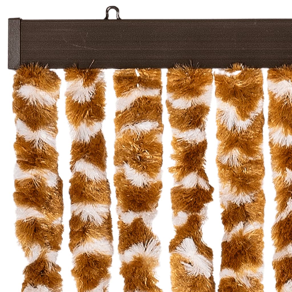 Fly Curtain Ochre and White 100x200 cm Chenille
