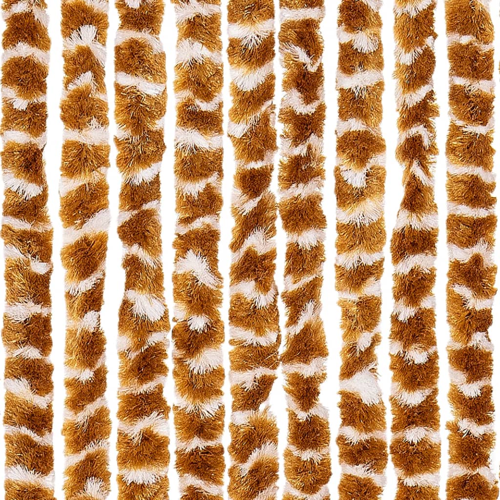 Fly Curtain Ochre and White 100x230 cm Chenille