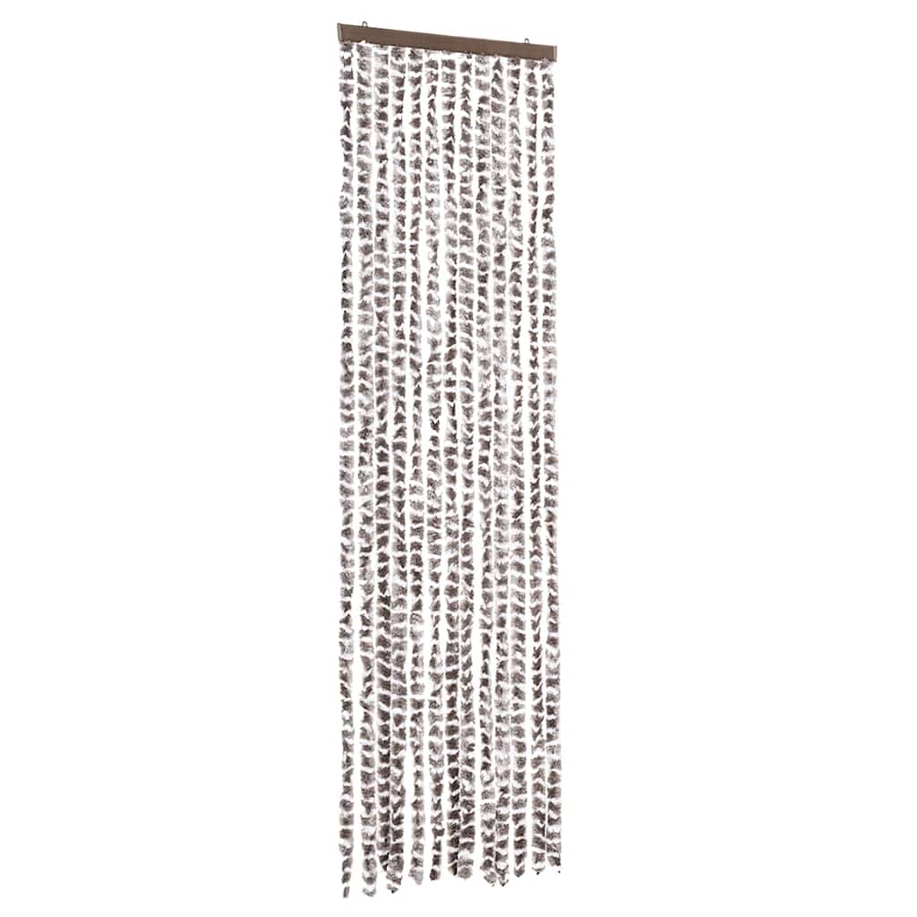 Fly Curtain Taupe and White 56x200 cm Chenille