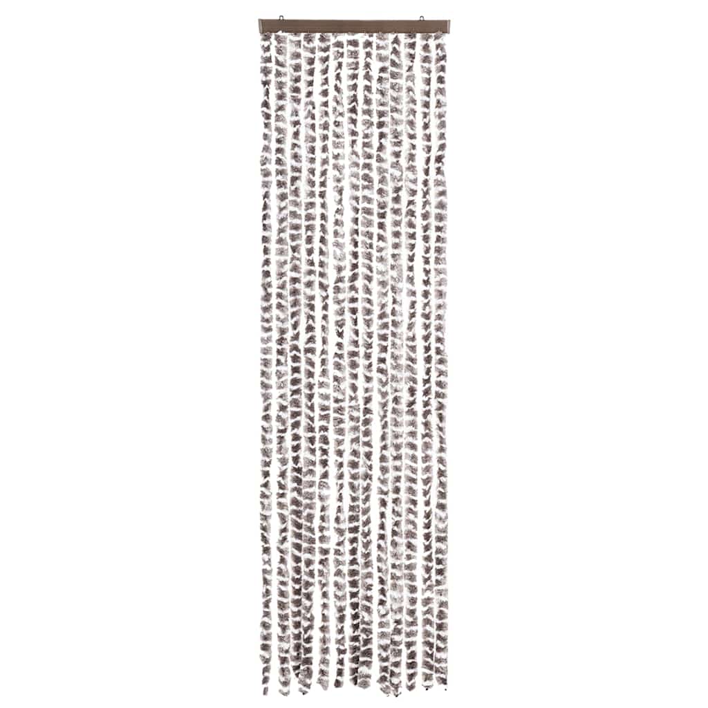 Fly Curtain Taupe and White 56x200 cm Chenille