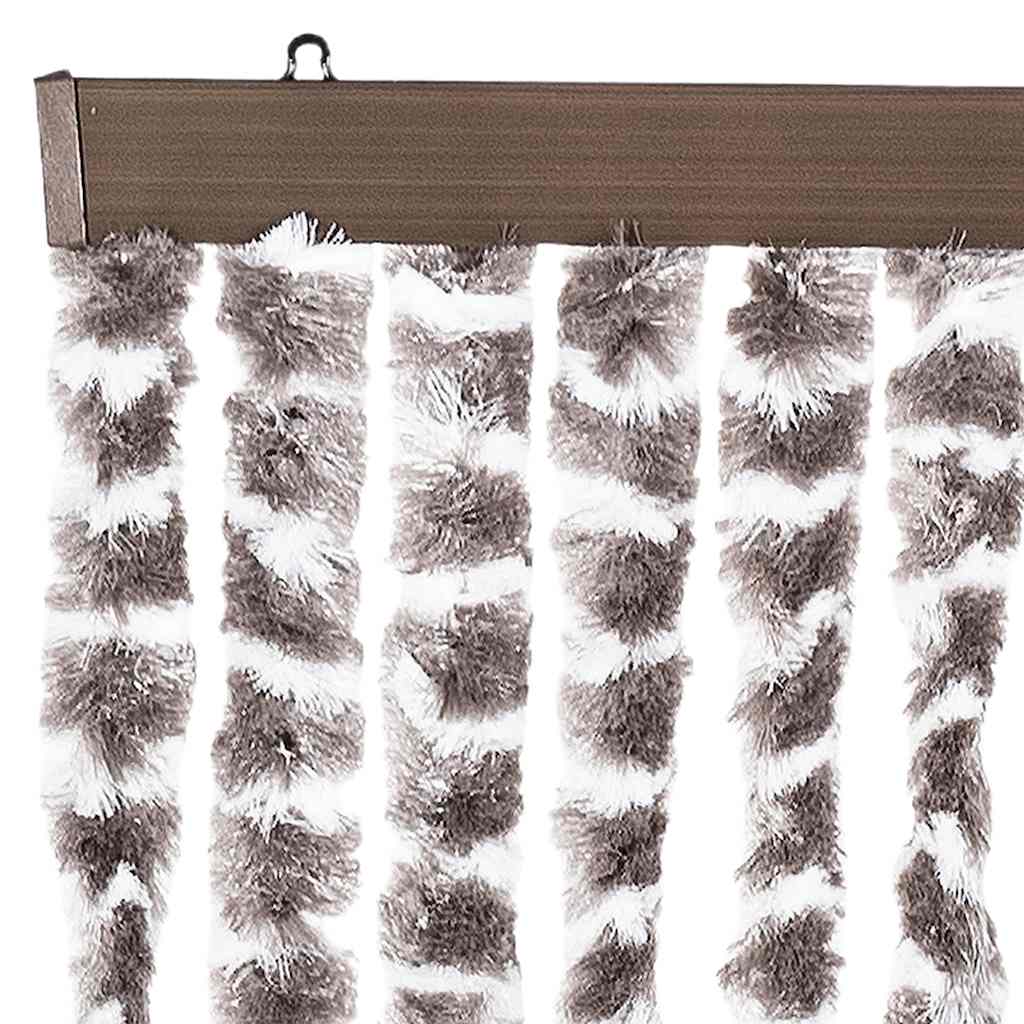Fly Curtain Taupe and White 56x200 cm Chenille