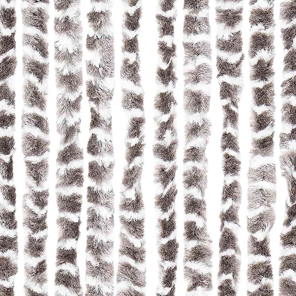 Fly Curtain Taupe and White 56x200 cm Chenille