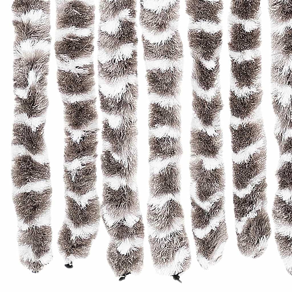 Fly Curtain Taupe and White 56x200 cm Chenille