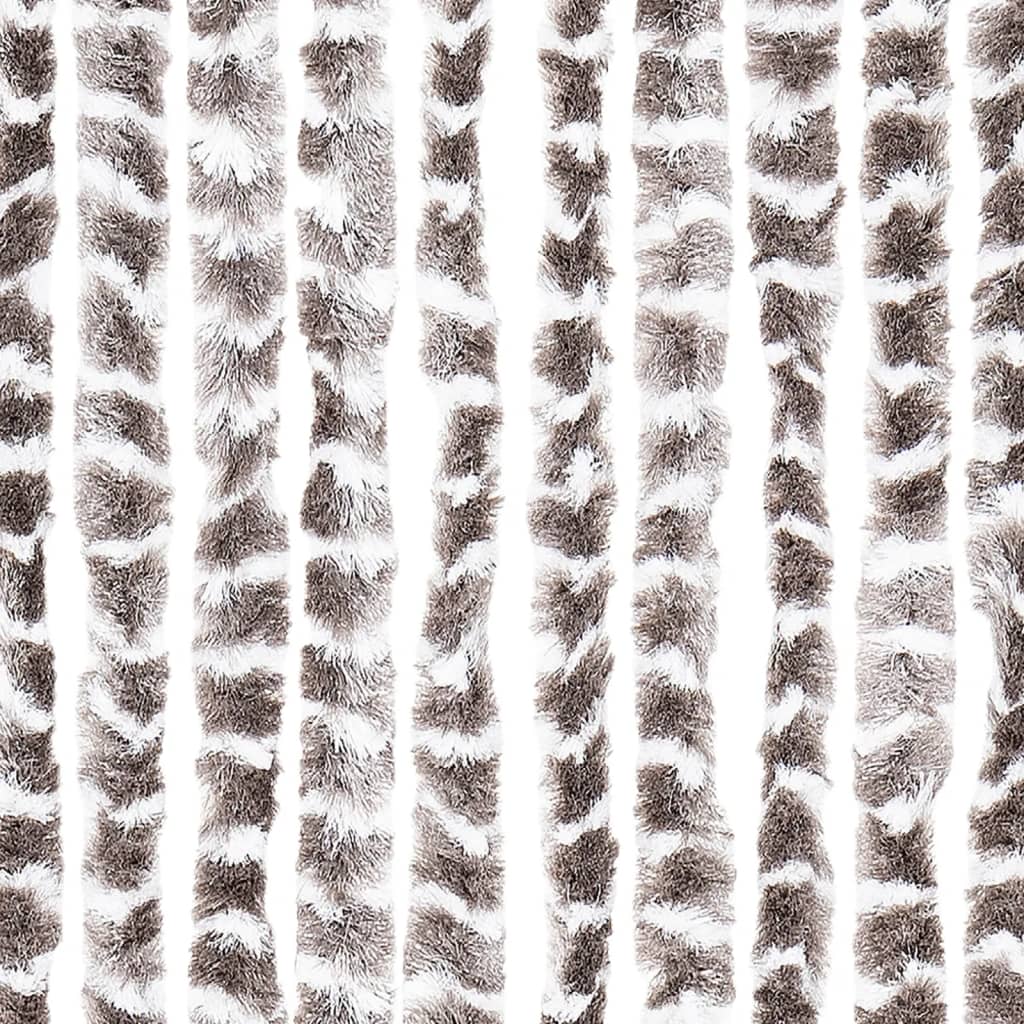 Fly Curtain Taupe and White 100x230 cm Chenille