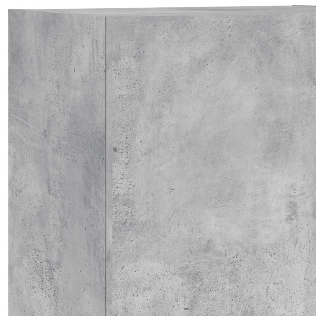 4 Piece TV Wall Units Concrete Grey Engineered Wood