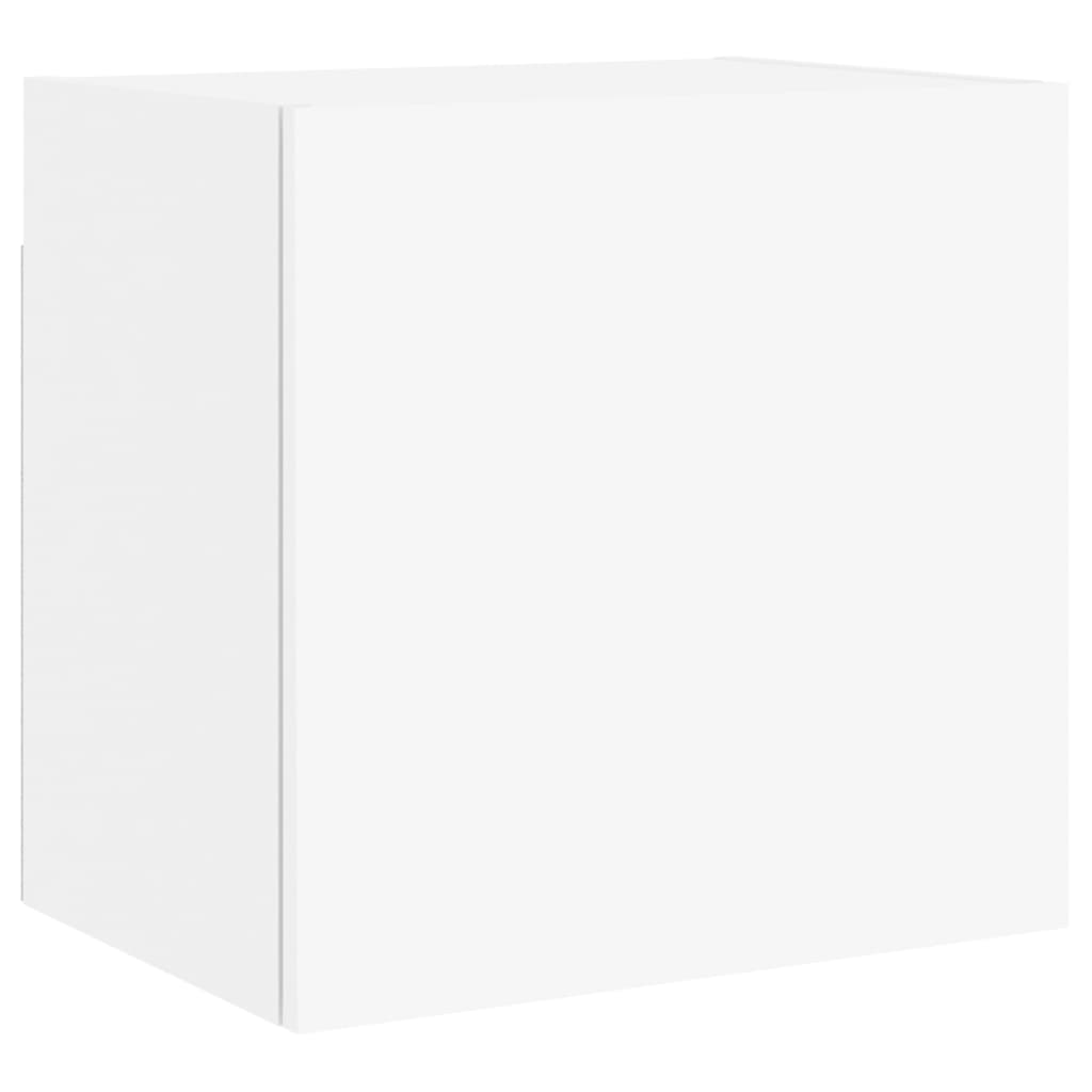 5 Piece TV Wall Units White Engineered Wood