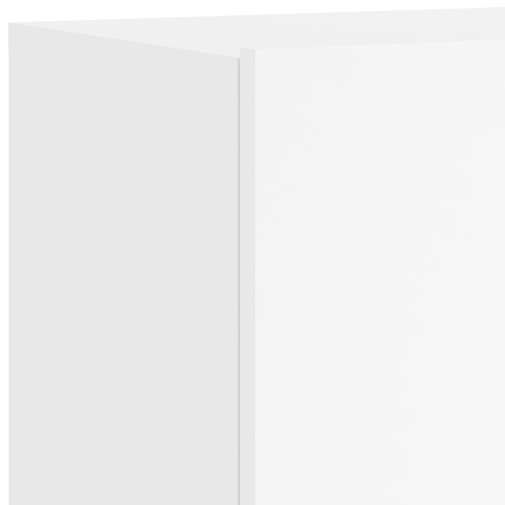 5 Piece TV Wall Units White Engineered Wood