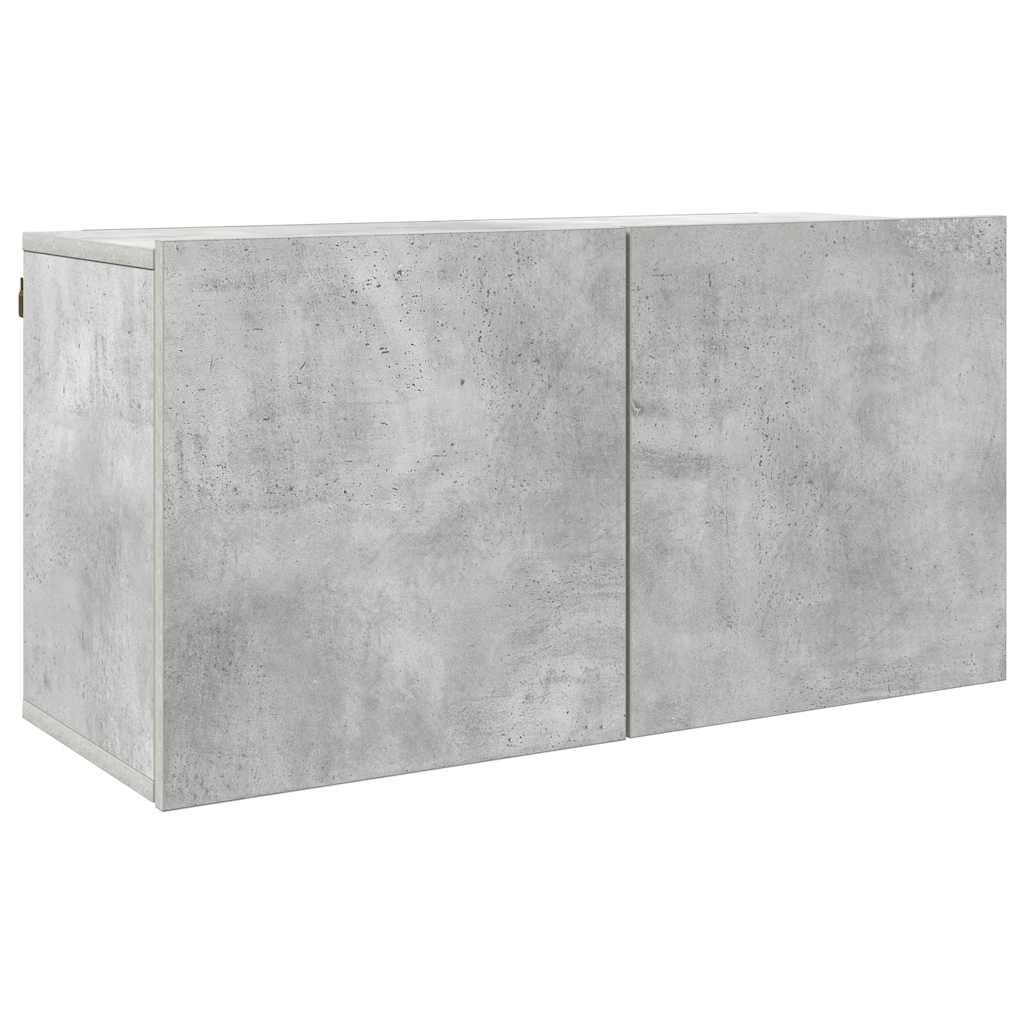 5 Piece TV Wall Units Concrete Grey Engineered Wood