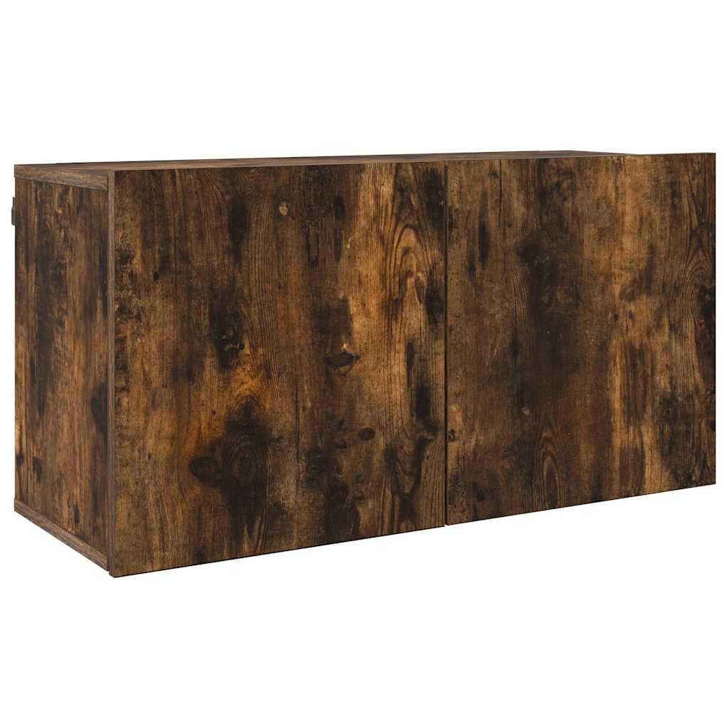 5 Piece TV Wall Units Smoked Oak Engineered Wood