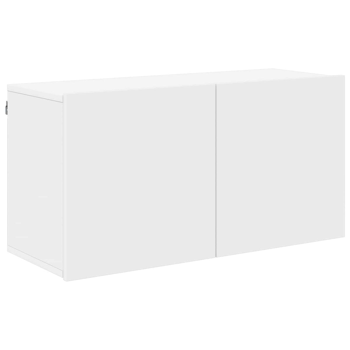 5 Piece TV Wall Units White Engineered Wood