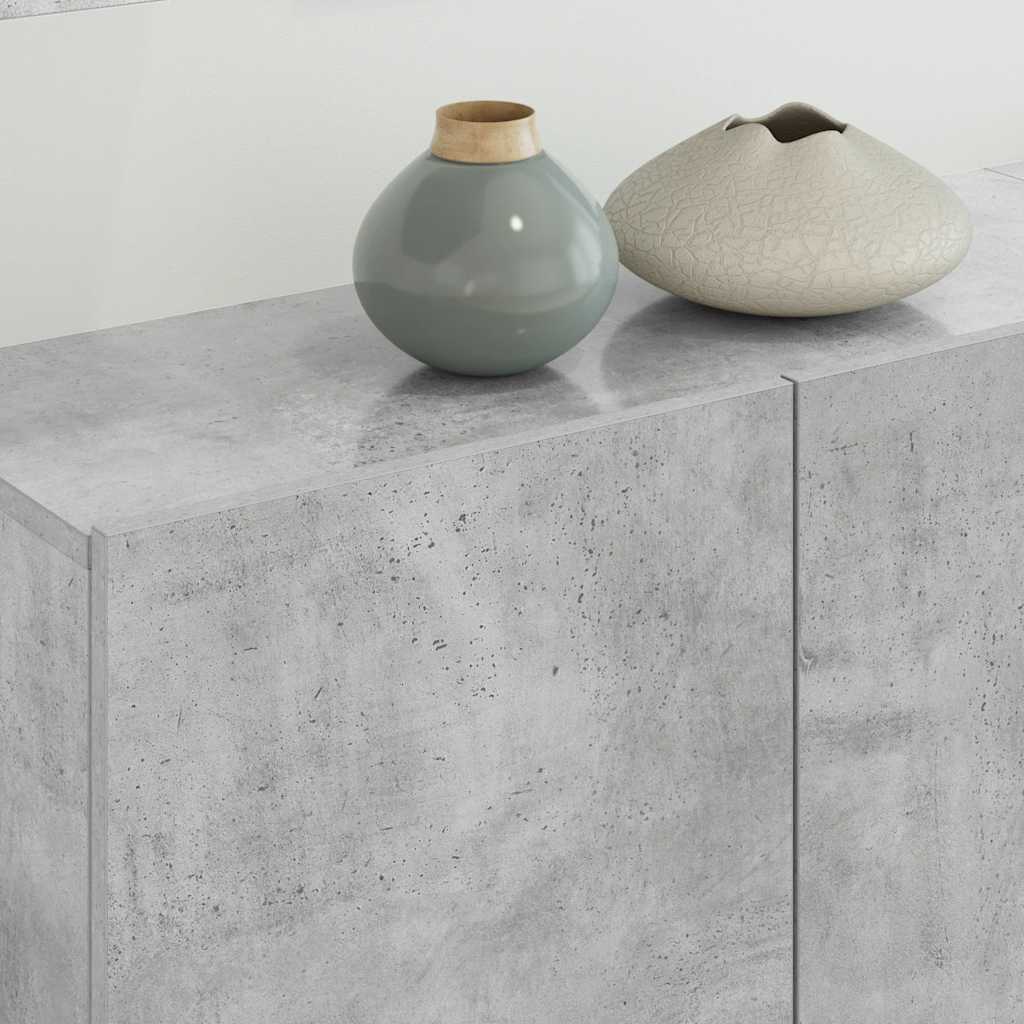 5 Piece TV Wall Units Concrete Grey Engineered Wood