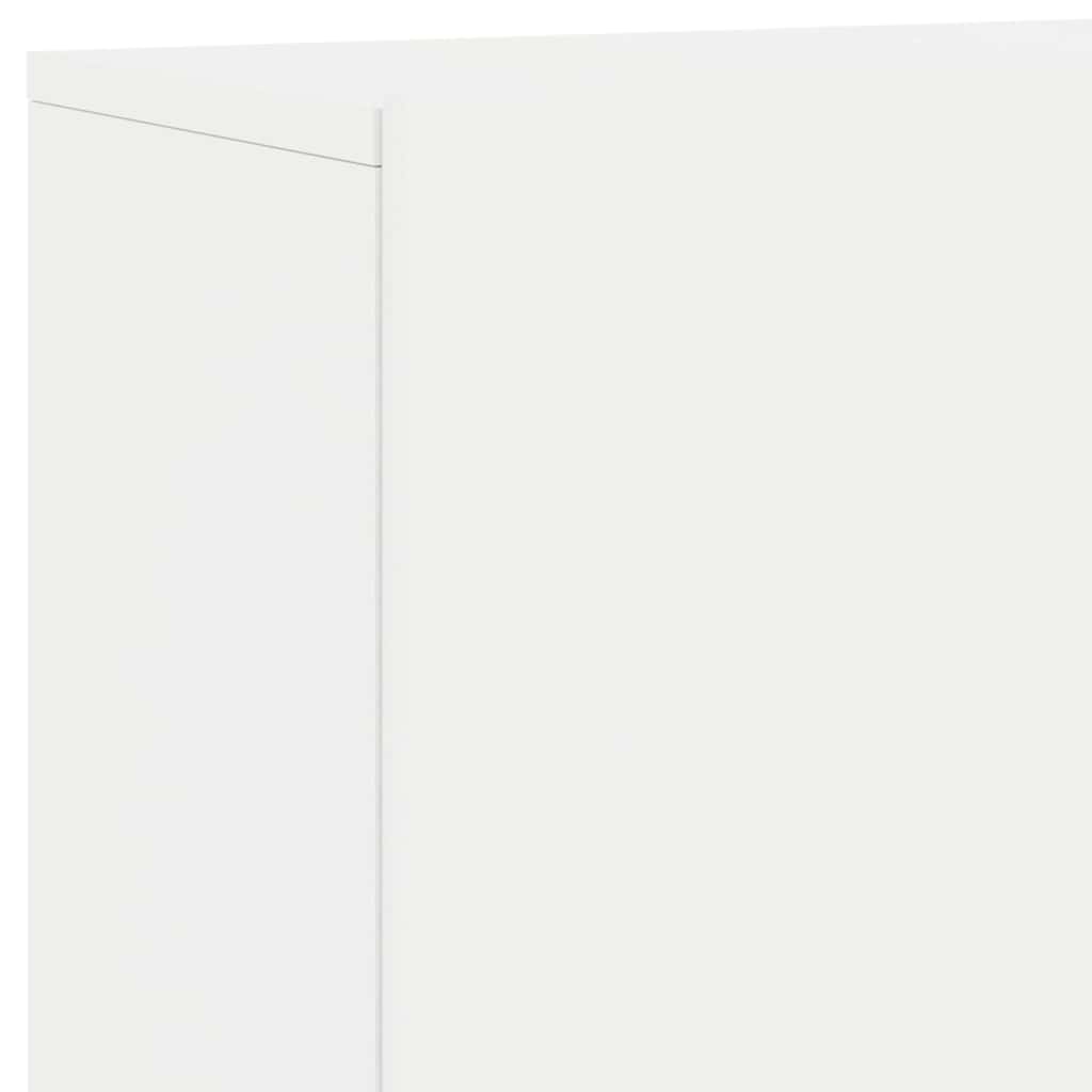 6 Piece TV Wall Units White Engineered Wood