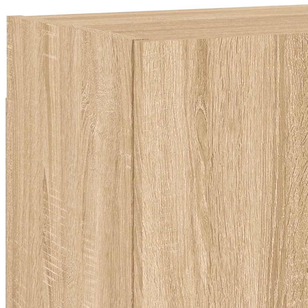 4 Piece TV Wall Units Sonoma Oak Engineered Wood