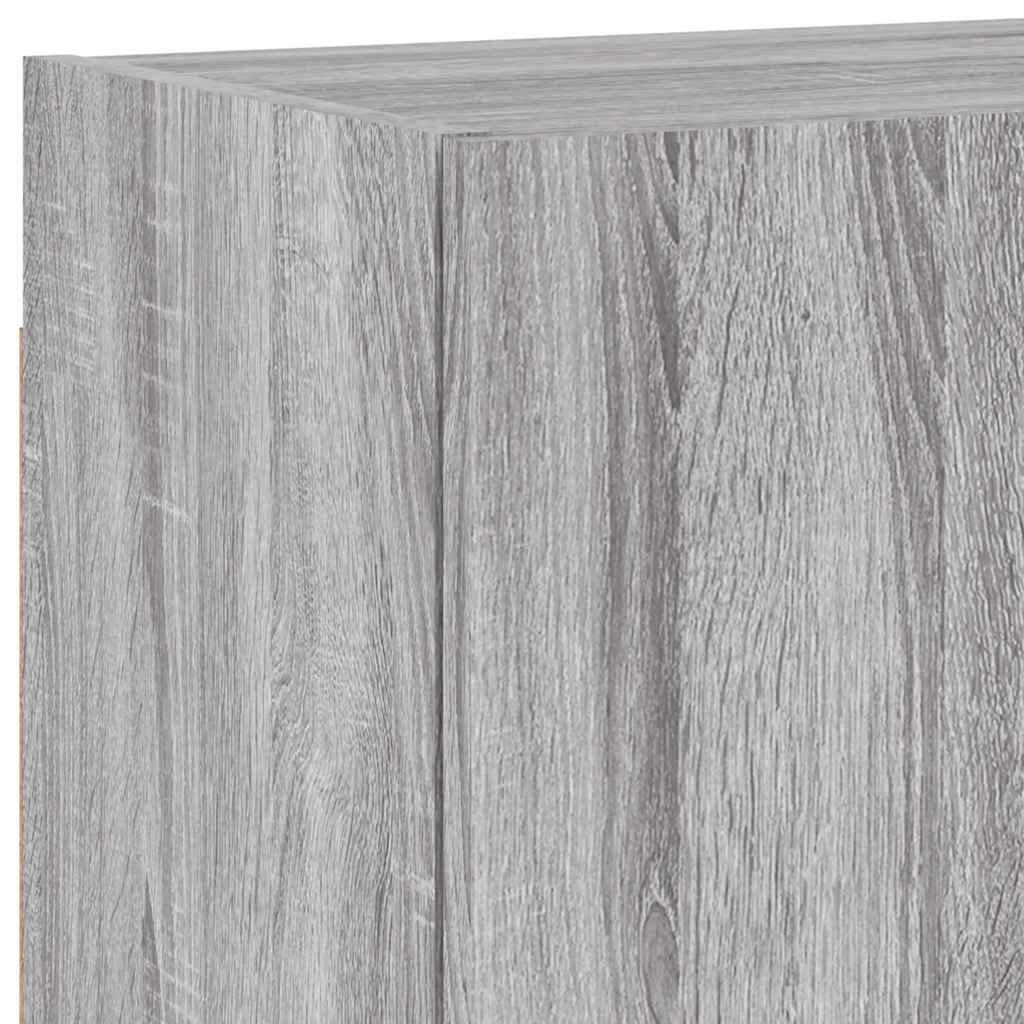 4 Piece TV Wall Units Grey Sonoma Engineered Wood